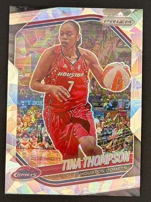 2025 Panini Tina Thompson Silver Cracked Ice Prizm