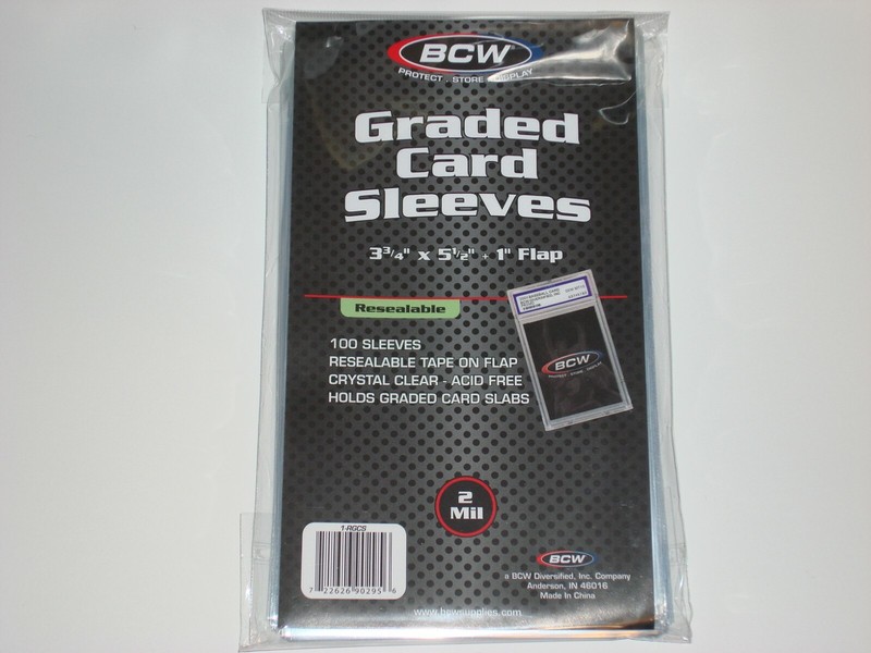 100 BCW Resealable Graded Card Sleeves – Clear, Acid Free, fits PSA, BGS, Others