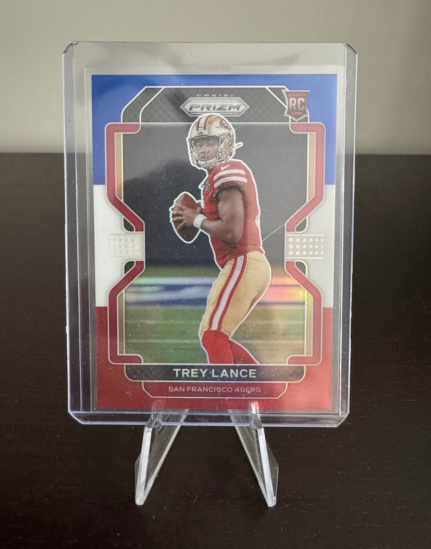 Panini 2021 Prizm Trey Lance RC Rookie Red White & Blue Prizm #333 49ers