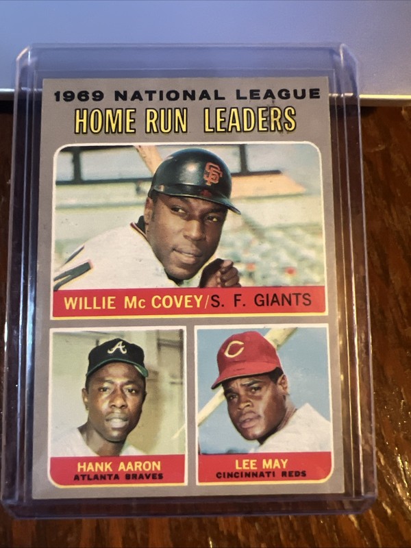 Willie McCovey Hank Aaron 1970 Topps League Leaders #65 HOF EX-NM Range