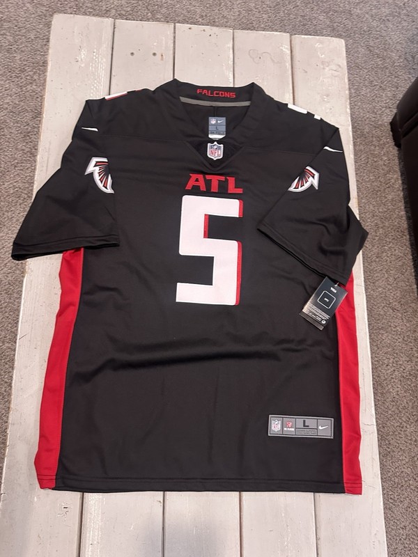 NWT Drake London #5 Atlanta Falcons Men’s OnField Game Jersey Black PERFECT NIKE