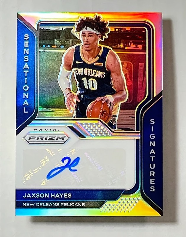 2020-21 Prizm JAXON HAYES Sensational Signatures Silver Auto #SS-JAX Pelicans