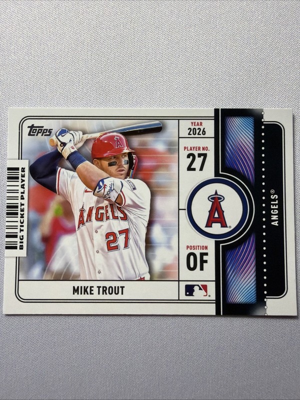 2026 Topps Series 1 Big Ticket Players – Mike Trout – Angels – #BTP-1