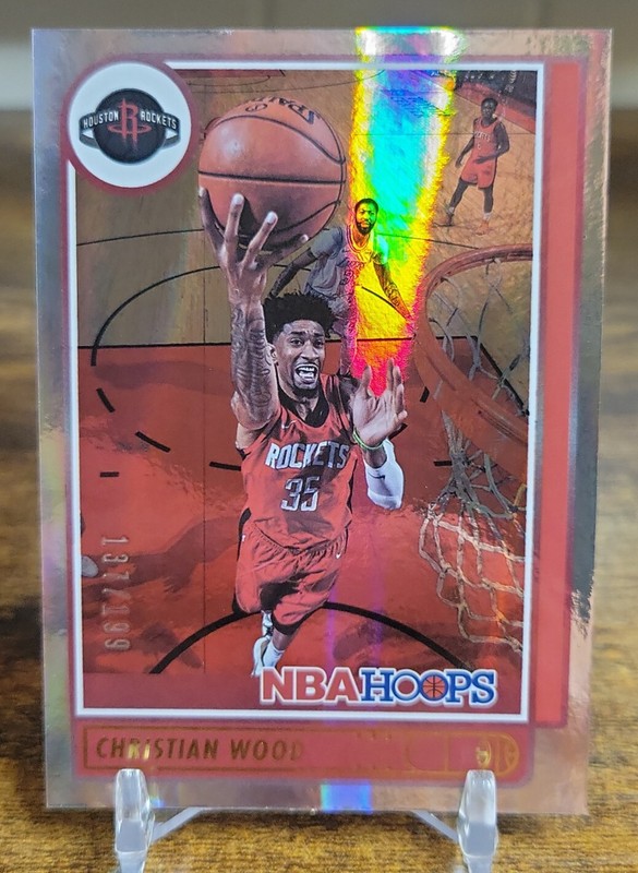 2021-22 Panini Hoops Premium Box Set Silver Christian Wood /199 #134 Rockets SP
