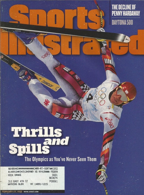 WINTER OLYMPICS 1998 SPORTS ILLUSTRATED SKIING DOWNHILL RACER HERMANN MAIER SKI