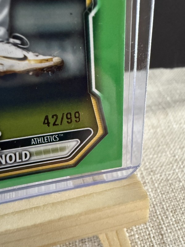 2026 Bowman Jamie Arnold #BP-112 Green /99 Athletics Color Match gallery