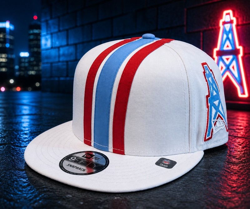 New Era Houston Oilers Historic Throwback Helmet 9FIFTY 950 Snapback Hat Cap NEW