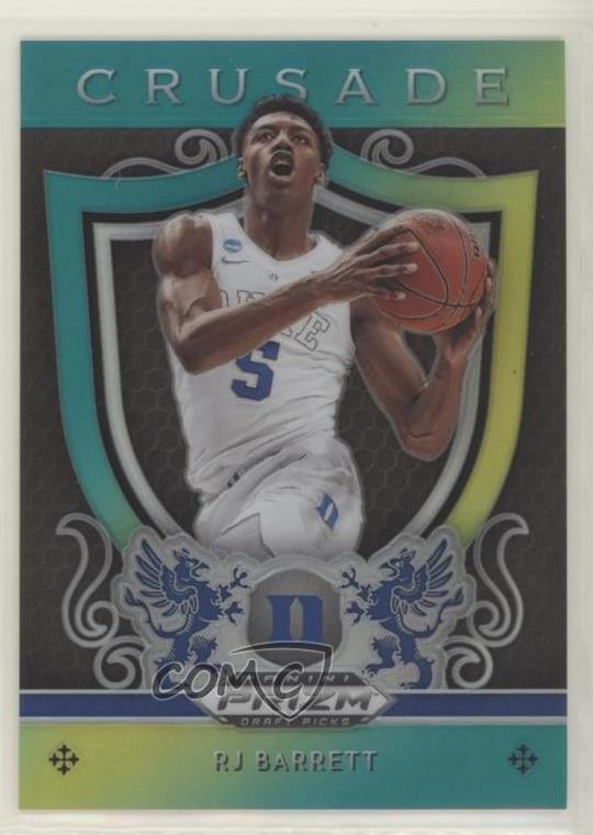 2019 Prizm Draft Picks Crusade Green & Yellow /249 RJ Barrett #72 Rookie RC 02sw