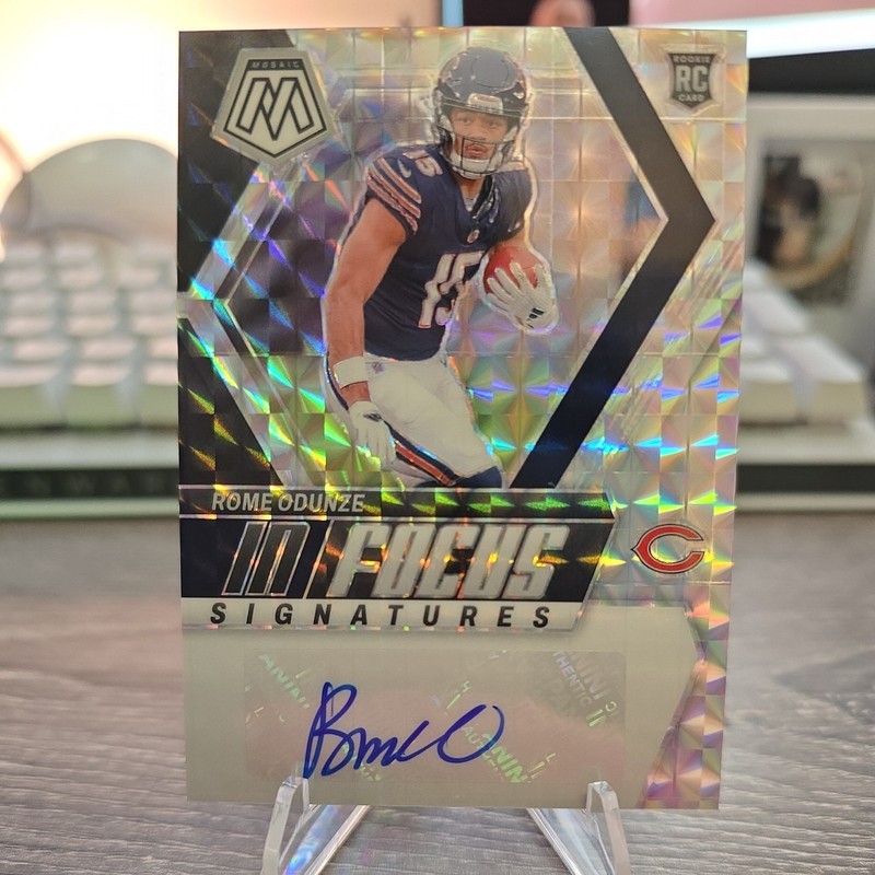 2024 PANINI MOSAIC ROME ODUNZE ROOKIE IN FOCUS SILVER AUTO SP gallery