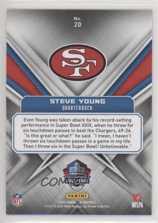 2020 Panini XR Gilded Greats Gold 8/10 Steve Young #20 HOF 0c3 gallery