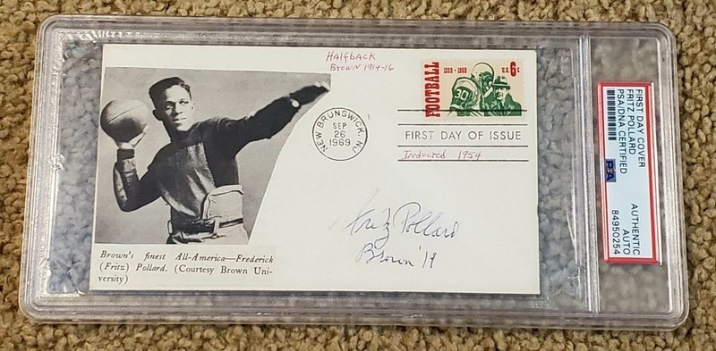 Fritz Pollard Pro Football Hall of Fame Signed AUTO FDC Postal Cover PSA/DNA