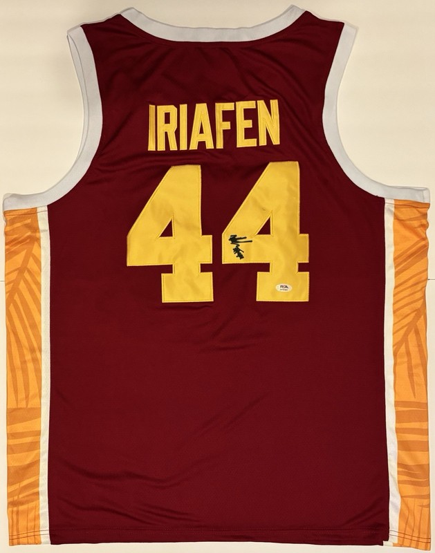 Kiki Iriafen Autographed/Signed USC Trojans Jersey #44 PSA Washington Mystics