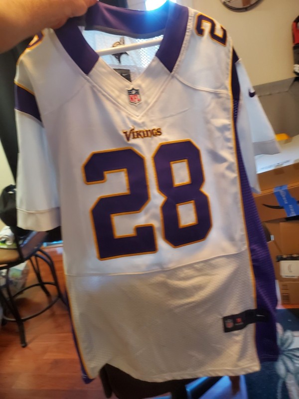 Nike Minnesota Vikings Adrian Peterson #28 On-Field NFL Jersey White Size 48