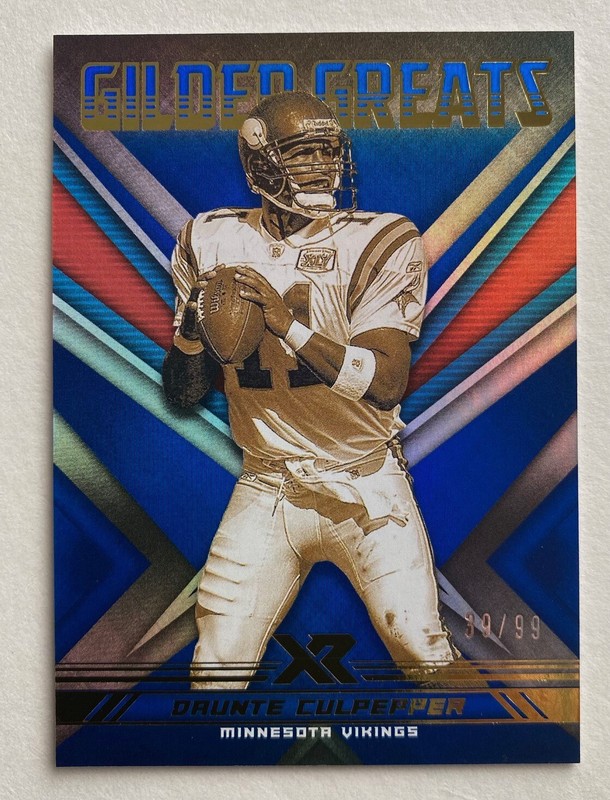 2020 Panini XR Gilded Greats Blue /99 Daunte Culpepper #12