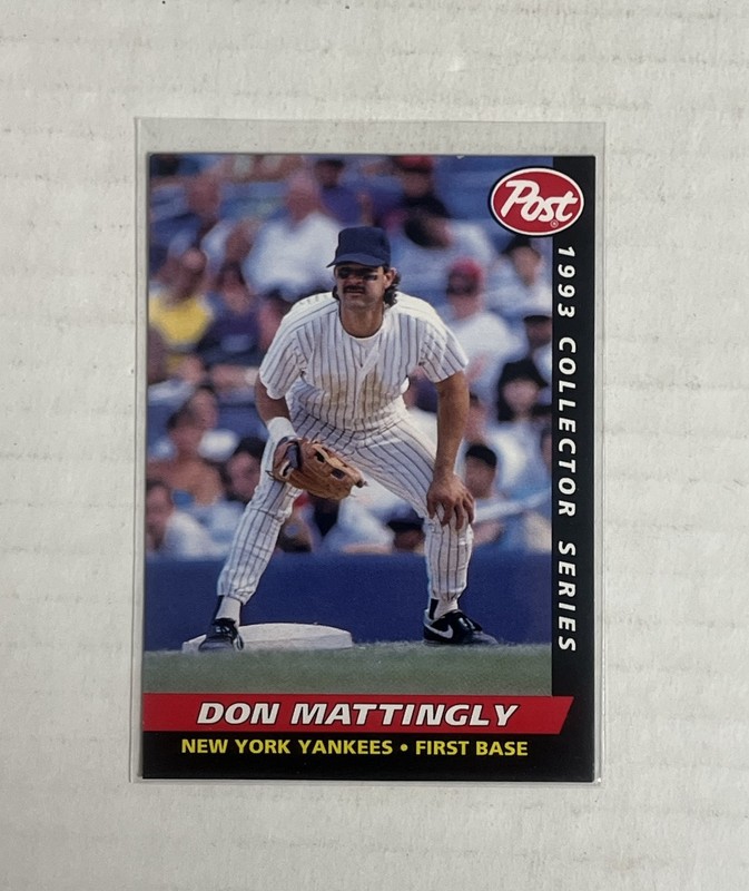1993 post collectors series #12 don mattingly New York Yankees