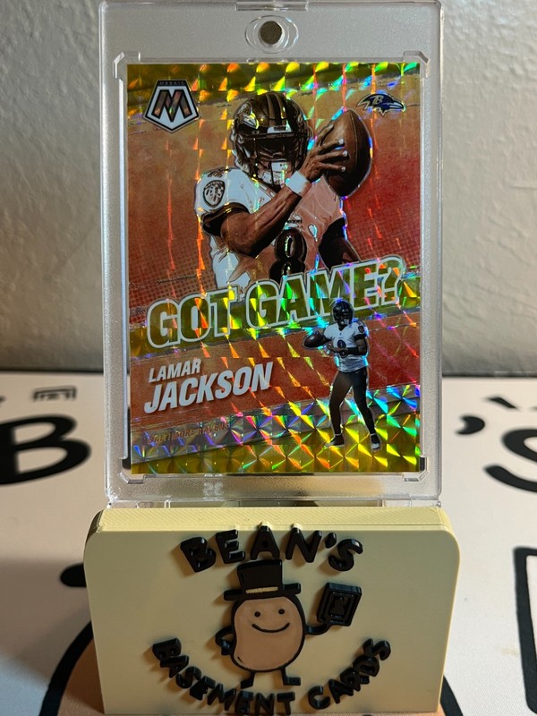 2021 Panini Mosaic Lamar Jackson Got Game Yellow 199