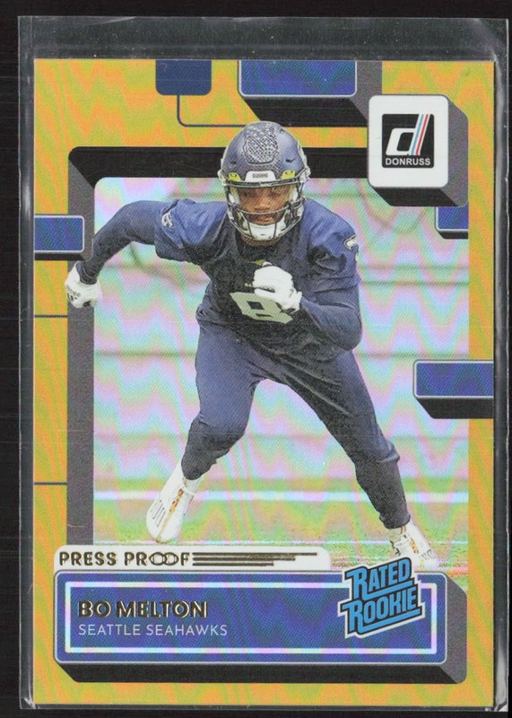 2022 Donruss #350 Bo Melton Premium Press Proof Seattle Seahawks (W)