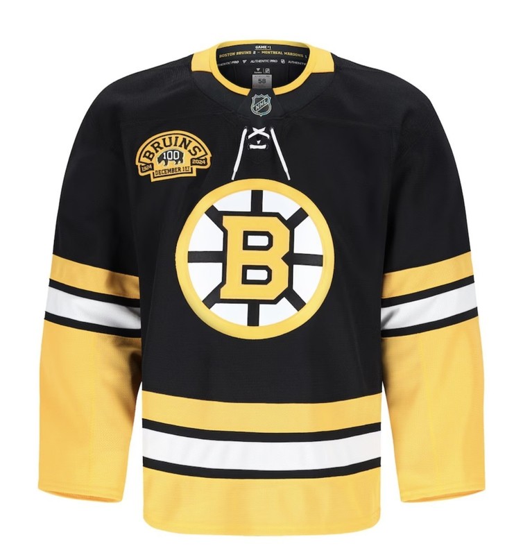 BOSTON BRUINS FANATICS BLANK AUTHENTIC PRO CENTENNIAL GAME JERSEY – SIZE 54 MiC
