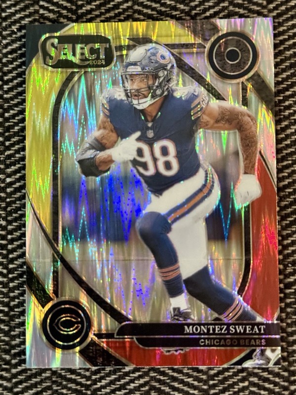 2024 Panini Select Club Level Montez Sweat #284 Yellow & Red Shock Prizm – BEARS