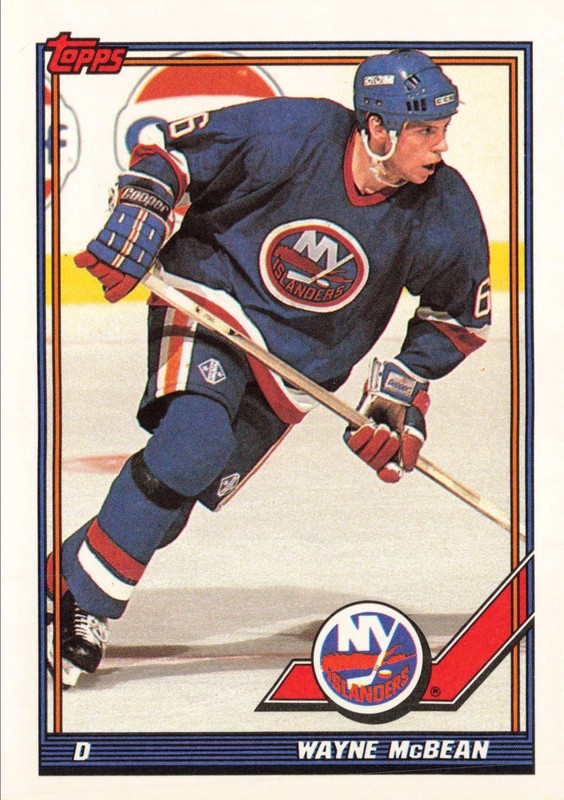 Wayne McBean #62 1991-92 Topps New York Islanders