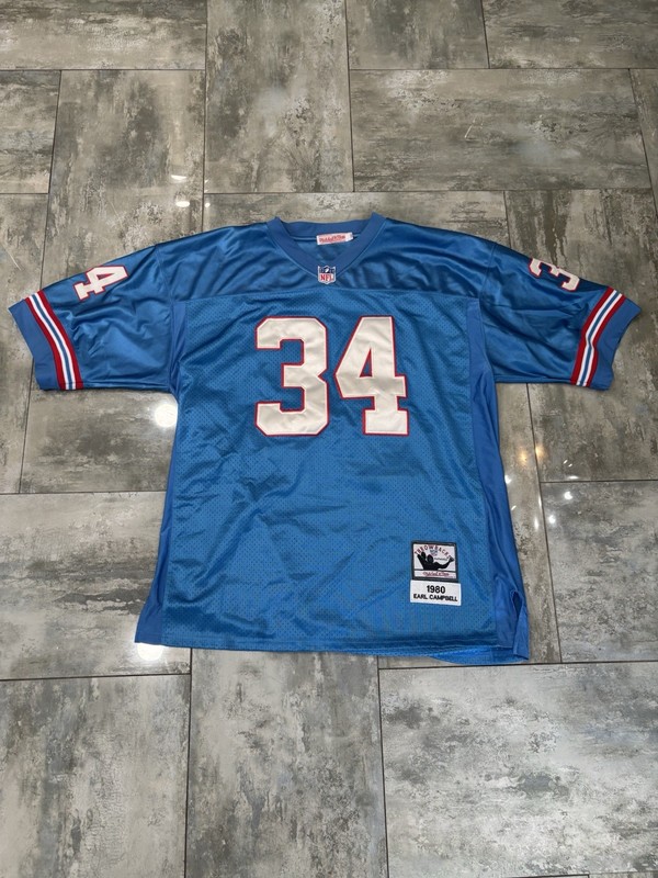 Earl Campbell #34 Houston Oilers Mitchell & Ness 1980 Throwback Jersey Men’s 54