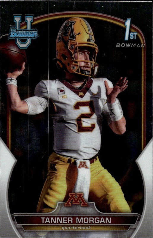 2022 Bowman University Chrome Tanner Morgan #11 Minnesota Golden Gophers