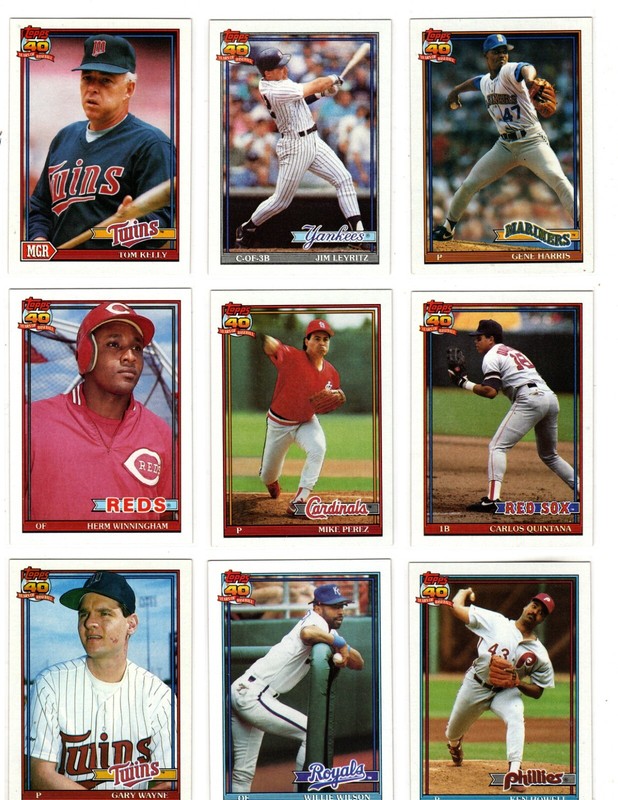 1991 Topps Baseball Trading Cards You Pick / Choose From List #s 201-400 / mb39