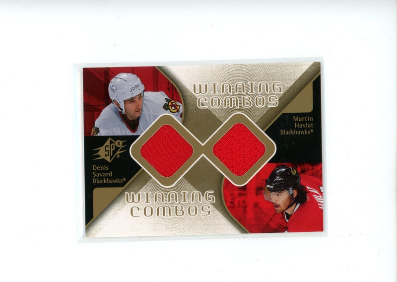 2007-08 UD SPx Denis Savard Martin Havlat #WC-SH Winning Combos Dual Relic