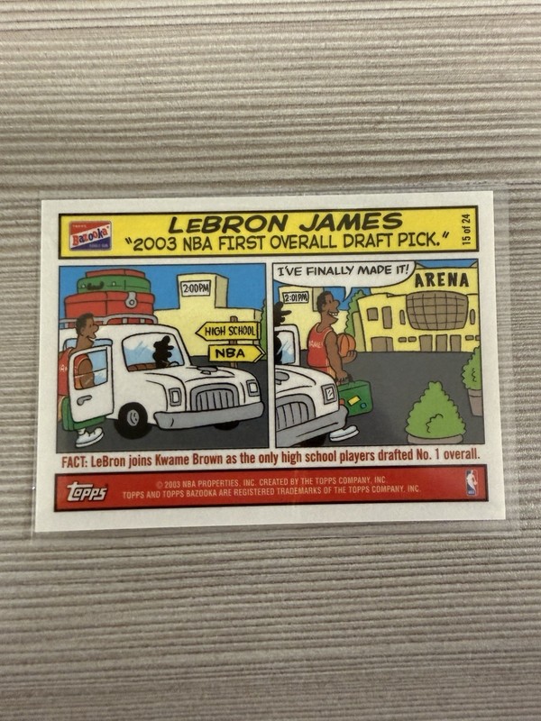 LeBron James 2003-04 Topps Bazooka Comic #15 Rookie RC *Rare SP* 🔥📈