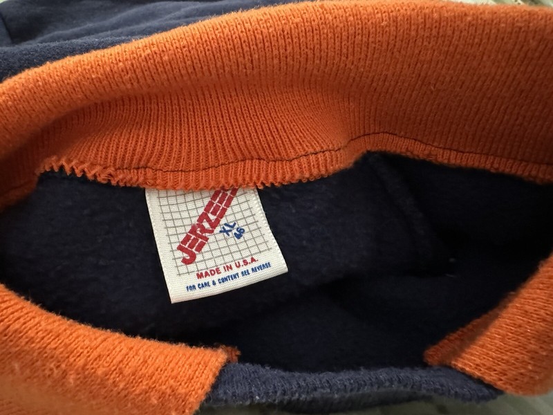 Vintage 80s 90s Jerzees Collared Auburn Sweatshirt Rare L-XL Granny gallery