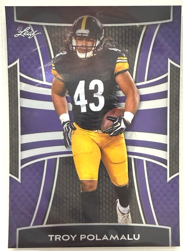 2025 Leaf Metal Football Purple Troy Polamalu #B-167 Pittsburgh Steelers