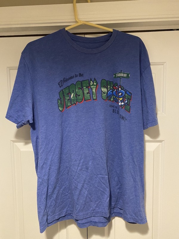 Jersey Shore Blue Claws MILB T SHIRT Men Size XL 108 Stitches Lakewood Phillies