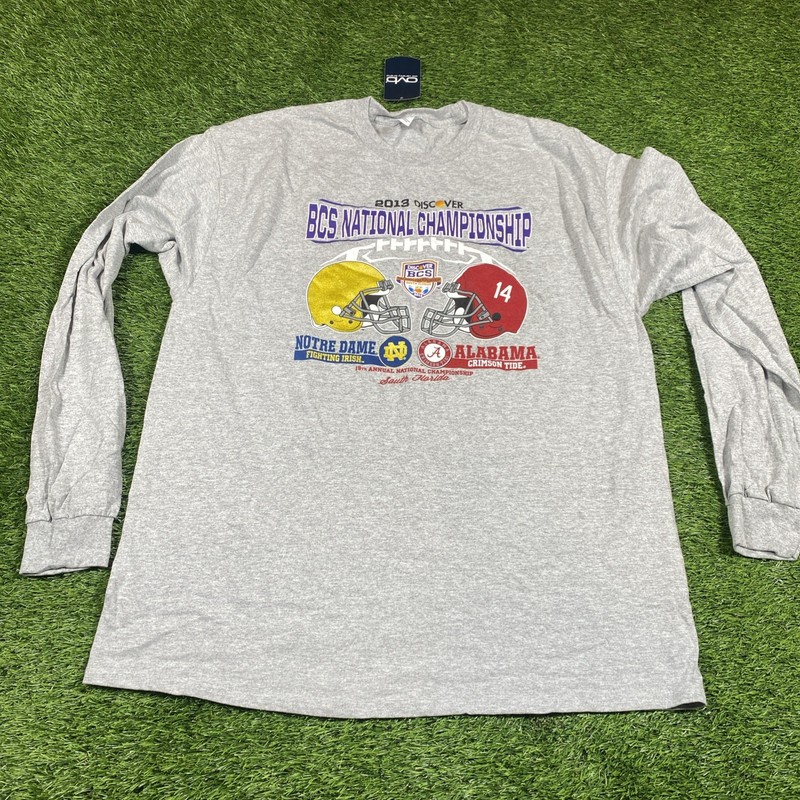 Alabama Crimson Tide National Championship Shirt Mens Xl Ncaa 2013 Long Sleeve