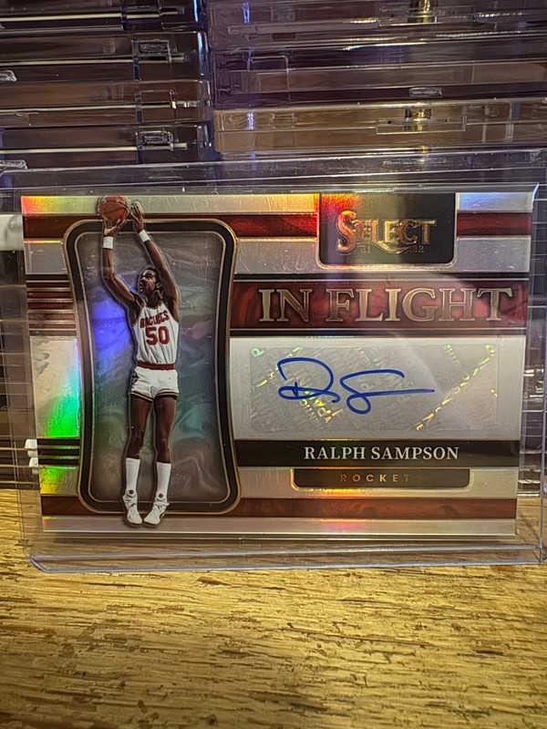 2021-22 Panini Select – In Flight Signatures Ralph Sampson #IF-RSP Silver Prizm