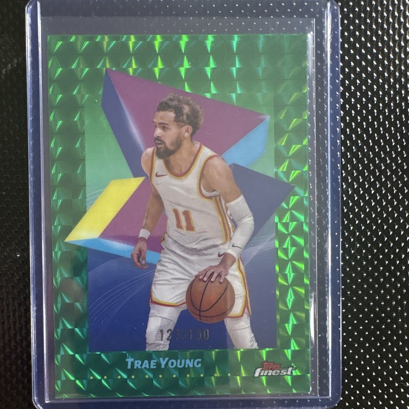 Topps Finest 2024-25 Trae Young Atlanta Hawks Green Refractor #2 /150