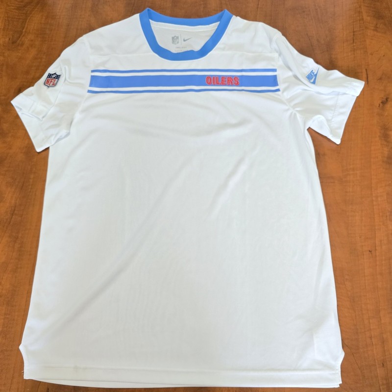 Nike NFL Tennessee Oilers Throwback Sideline Coach Dri-fit Performance Tee L