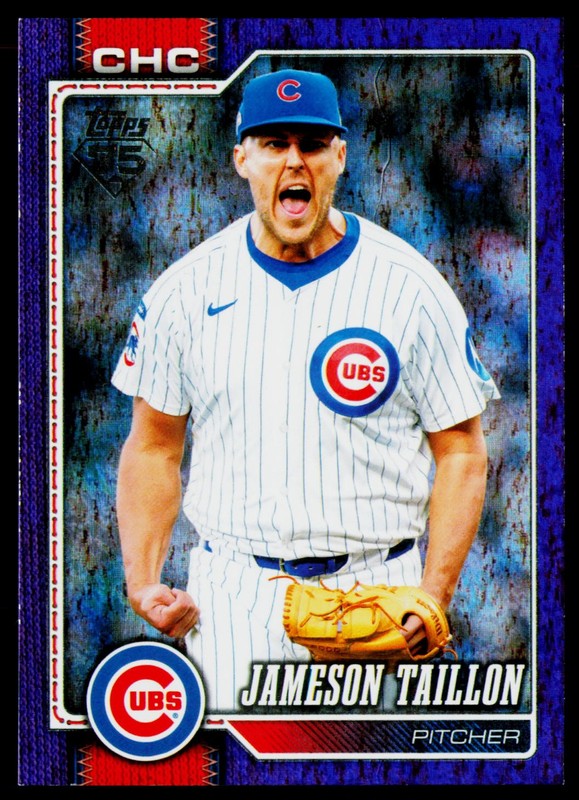 2026 Topps #537 – Jameson Taillon – Purple Holo Foil #/250 – Chicago Cubs