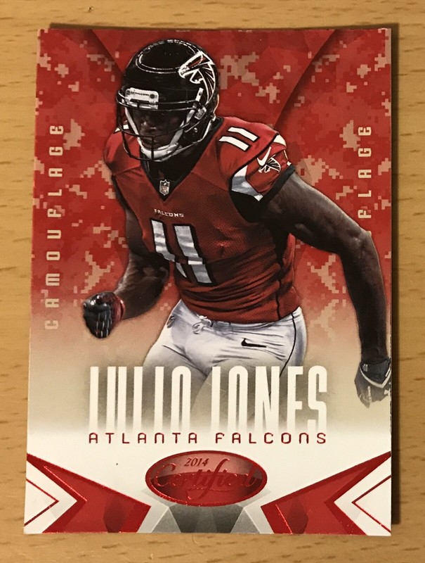 2014 PANINI CERTIFIED CAMOUFLAGE RED JULIO JONES ATLANTA FALCONS SUPER BOWL