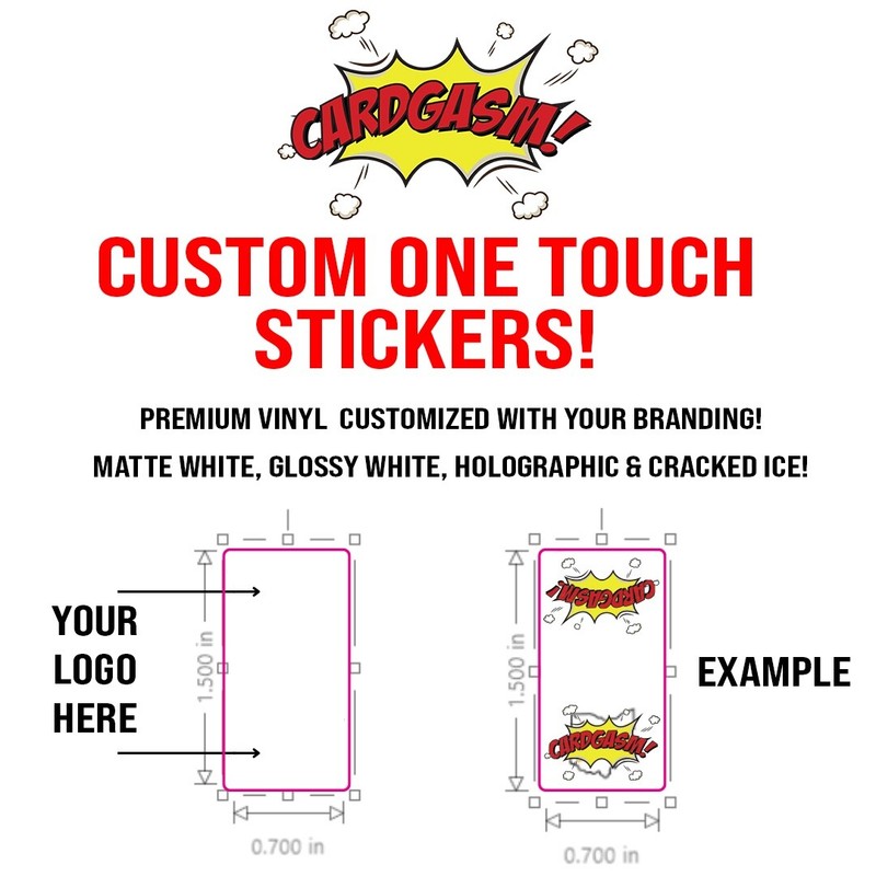 Custom One Touch Stickers – 100 Stickers (.7″ x 1.5″) – See Details