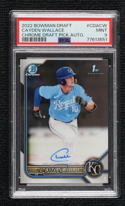 2022 Bowman Draft Chrome Draft Pick Cayden Wallace #CDA-CW Auto lh0