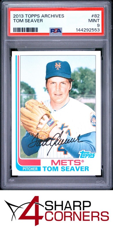 2013 TOPPS ARCHIVES #82 TOM SEAVER HOF POP 5 PSA 9