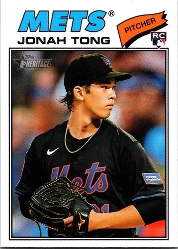 2026 Topps Heritage SP #137 Jonah Tong Rookie New York Mets RC