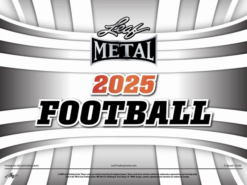 2025 LEAF METAL FOOTBALL HOBBY JUMBO BOX gallery