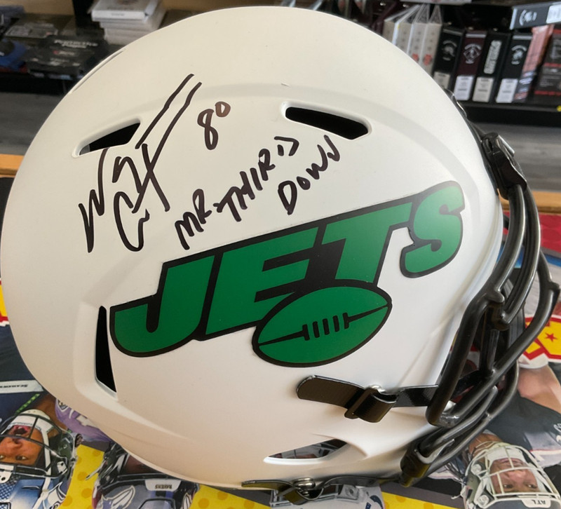 Wayne Chrebet New York Jets Lunar Full Size Speed Replica Helmet Schwartz Cert.