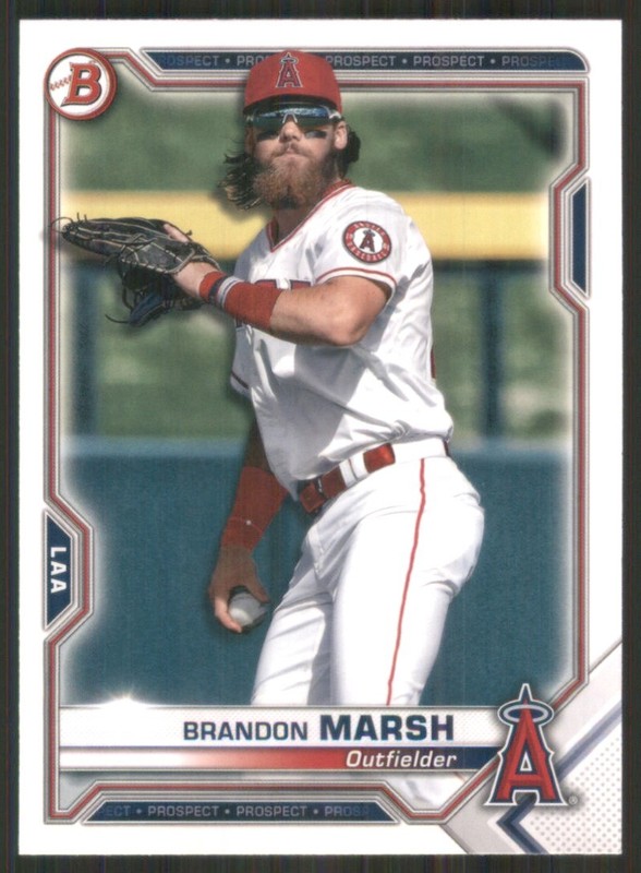 2021 Bowman Prospects #BP-112 Brandon Marsh Los Angeles Angels 183