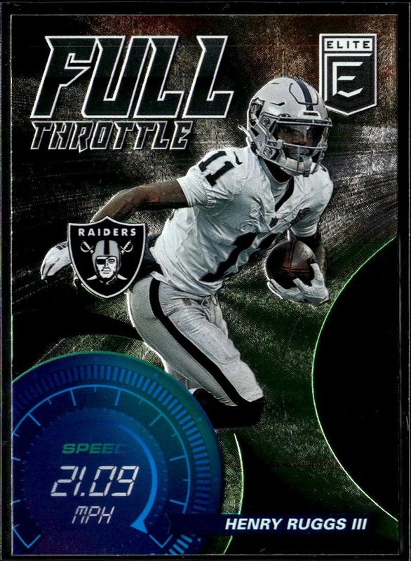 Henry Ruggs III 2021 Donruss Elite Full Throttle Insert Las Vegas Raiders