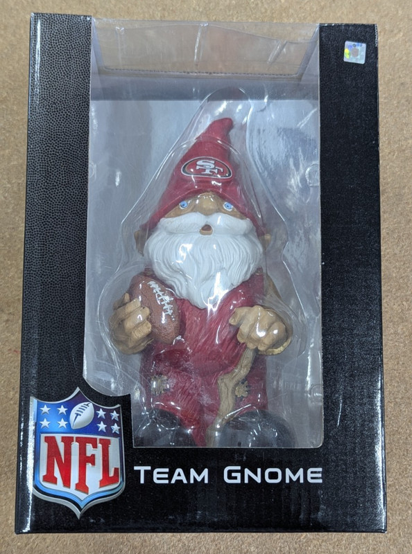 San Francisco 49ers Decorative Garden Gnome 8″ NEW NFL Lucky Yard Office Desk