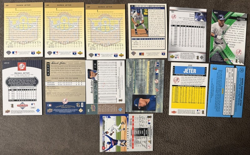 Derek Jeter- Mix MFR - Lot of 13 Cards gallery