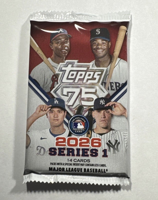 (1) 2026 Topps Series 1 Baseball MLB Factory Sealed 14 Card Pack From Box