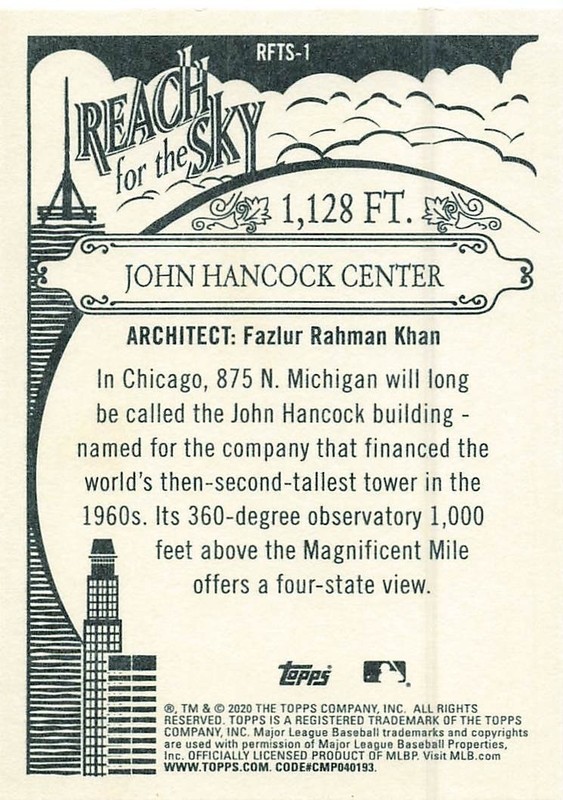 JOHN HANCOCK CENTER 2020 TOPPS ALLEN & GINTER REACH FOR THE SKY RTFS-1 gallery